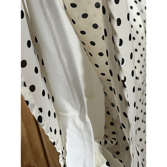 LC Lauren Conrad Sleeveless A Line Dress Size 2 Women’s Polka Dot Black White - Picture 10 of 13